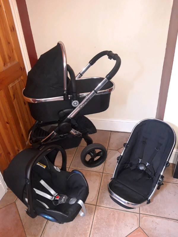 icandy peach pushchair and carrycot set black magic 2